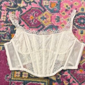 Victoria's Secret White Corset Top